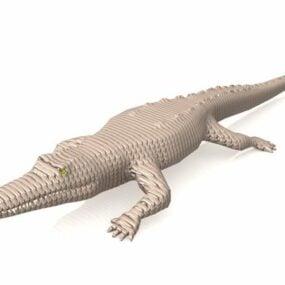 Model 3D krokodyla słodkowodnego