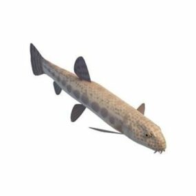 3д модель пресноводной рыбы-гольца