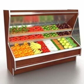 کولر نمایشگر میوه و سبزیجات مدل سه بعدی