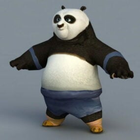 Fu Kung Panda Po 3d-malli
