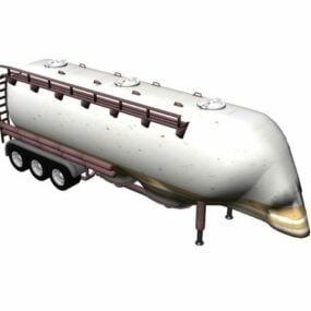 Modelo 3d do reboque do tanque de combustível