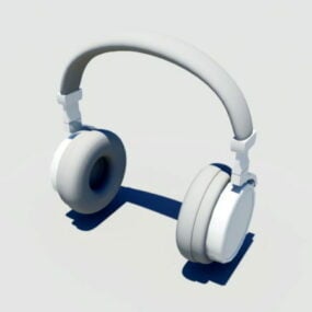 Fone de ouvido rosa Beats modelo 3d