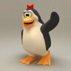 Dessin animé pingouin bonjour