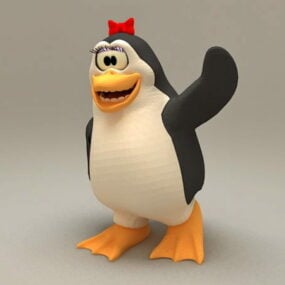 Pinguim dos desenhos animados Olá modelo 3d