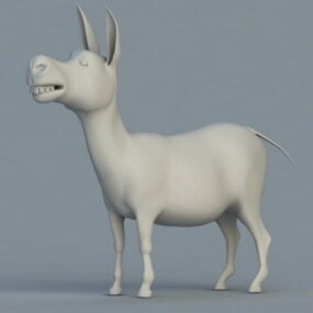 面白いロバ動物3Dモデル