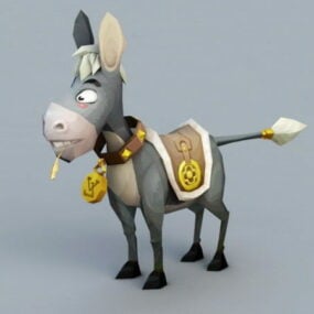 Funny Donkey Cartoon 3d model