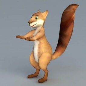 Funny Squirrel Cartoon 3d model