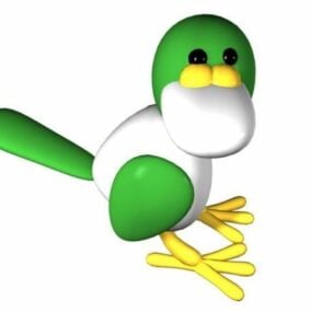 Toy Funny Cartoon Bird 3d-modell