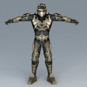 Framtida Soldier Concept Character 3d-modell