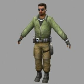 Soldat du futur occidental modèle 3D