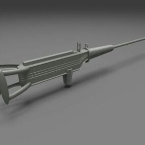Mô hình 3d súng trường bắn tỉa vũ khí tương lai