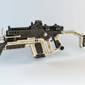 Model 3d Rifle Automatik Futuristik