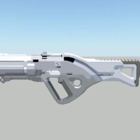 3д модель футуристической лазерной винтовки