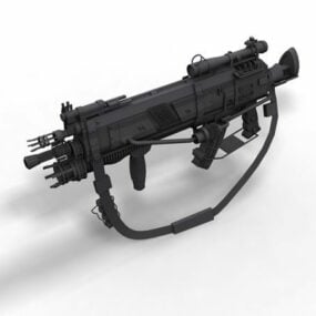 未来派突击步枪3d模型