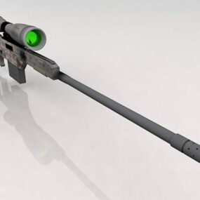 3d модель футуристической снайперской винтовки