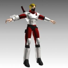 Personnage de soldat futuriste de science-fiction modèle 3D