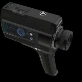 Τρισδιάστατο μοντέλο Ricoh Digital Camera Blue Case