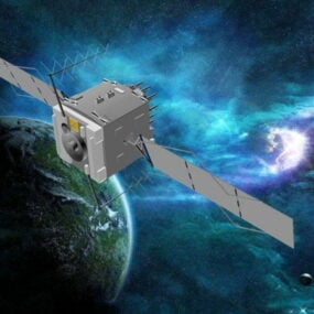3d модель супутника gps