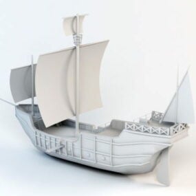Model 3D statku galeonowego