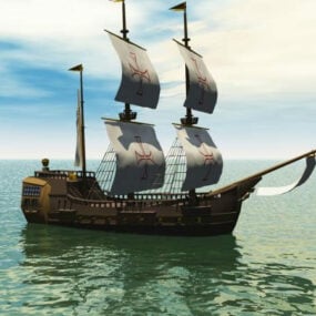 ガレオン船3Dモデル