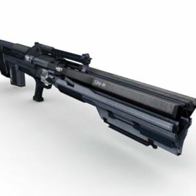 Concepto de rifle Gauss modelo 3d