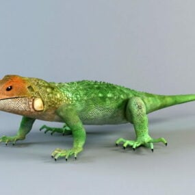 3д модель ящерицы геккона