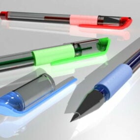 Długopisy żelowe Model 3D