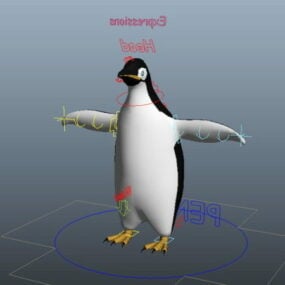 โมเดล 3 มิติของ Gentoo Penguin Rig