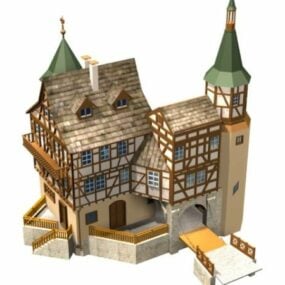 German Town Architecture 3d model