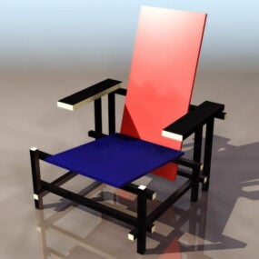 نموذج كرسي جيريت ريتفيلد ثلاثي الأبعاد