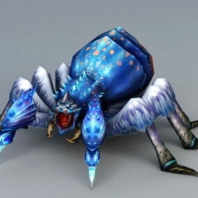 Modelo 3d de araña azul gigante