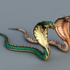 Model 3D gigantycznego potwora kobry
