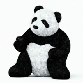Giant Panda Plush Toy דגם תלת מימד