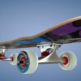 गर्ल स्केटबोर्ड 3डी मॉडल