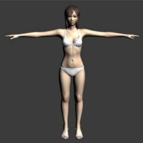 Girl In Bikini Character 3d model
