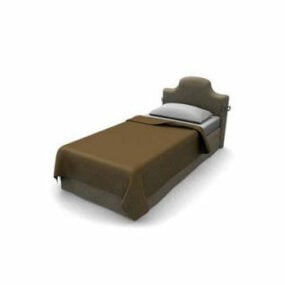 نموذج ثلاثي الأبعاد لسرير فتاة مفرد