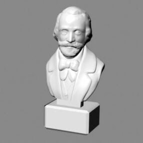 Mô hình điêu khắc bán thân Giuseppe Verdi 3d