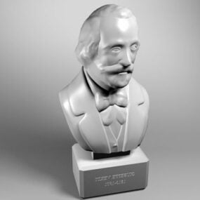 Giuseppe Verdi Bust Statue 3d model