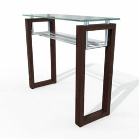3д модель мебельного стеклянного барного стола