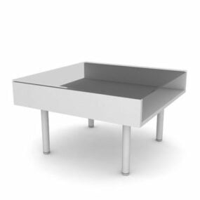 Muebles de mesa de café de vidrio modelo 3d