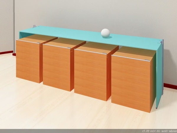 Glass Office Desk And Filing Cabinets Free 3ds Max Model Max