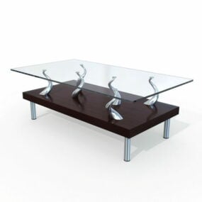 Скляна чайна меблі Журнальний столик 3d модель