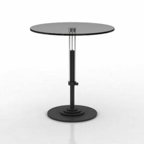Glass Drinking Table Furniture 3d model
