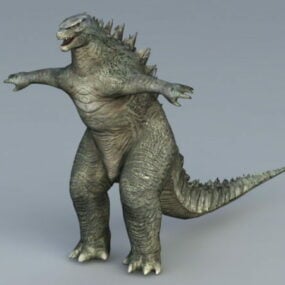 Modelo 3d del monstruo Godzilla