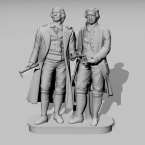 Goethe-Schiller-Denkmal 3D-Modell
