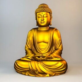 Estatua de Buda de oro modelo 3d