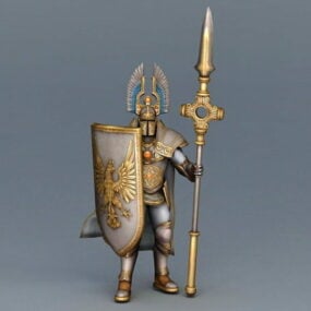 Model 3d Golden Armor Knight