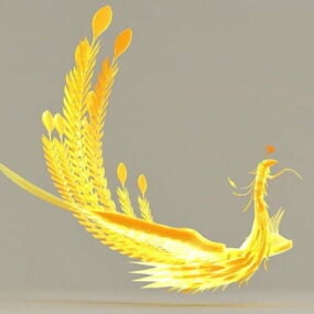 Zlatý Phoenix postava 3D model