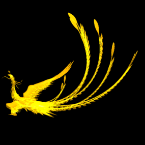 Gouden Phoenix 3D-model