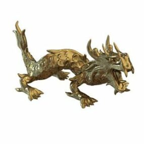 Golden Dragon Animal 3d-modell